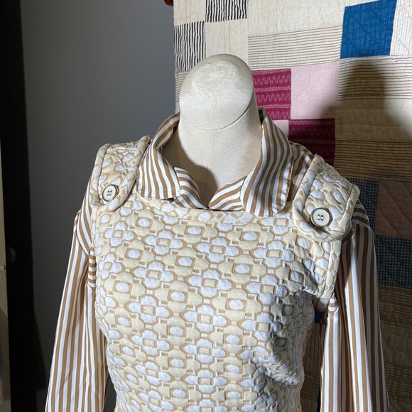 1960s Vintage Daisy Print Pinafore Dress - Picture 6 of 7